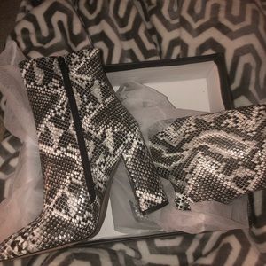 Snake skin bootie